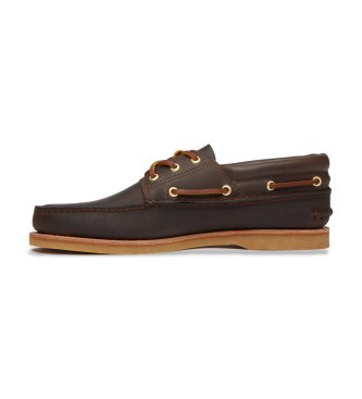 Timberland Náuticos Crafted de pele castanha