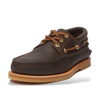 Timberland Náuticos Crafted de pele castanha