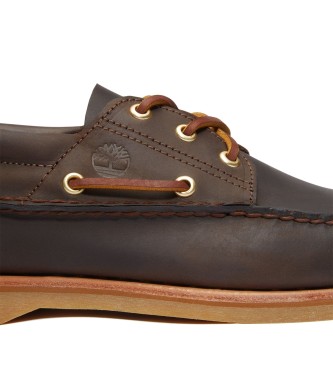 Timberland Náuticos Crafted de pele castanha