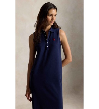 Polo Ralph Lauren Marineblaues Polokleid aus elastischer Baumwolle