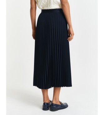 Gant Plissierter Midirock marineblau