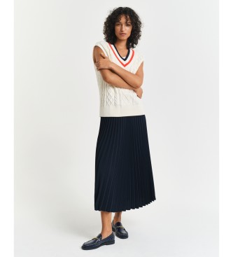 Gant Plissierter Midirock marineblau