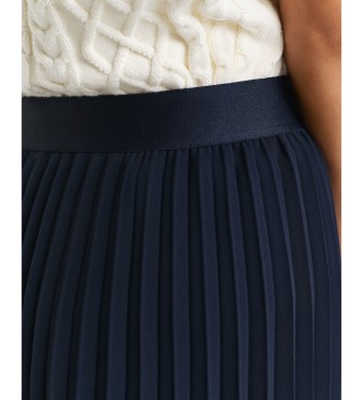 Gant Plissierter Midirock marineblau