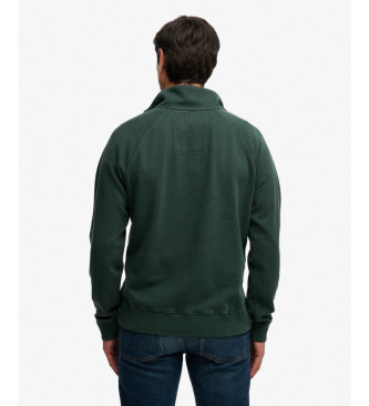 Superdry Green Essential Logo Raglan Henley Sweater