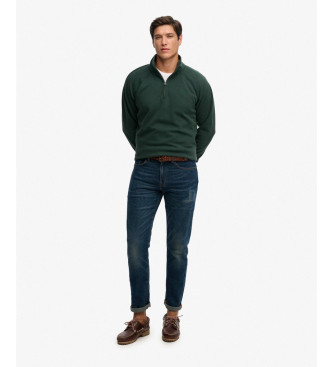 Superdry Green Essential Logo Raglan Henley Sweater