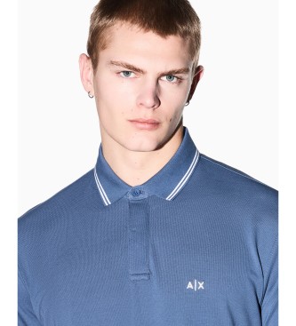 A|X Armani Exchange Polo Basic niebieskie