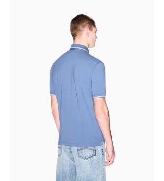A|X Armani Exchange Polo Basic niebieskie