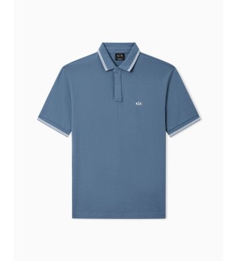 A|X Armani Exchange Polo Basic niebieskie