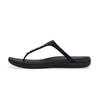 Fitflop Sandały Solay Mixed-Crystal Toe czarne