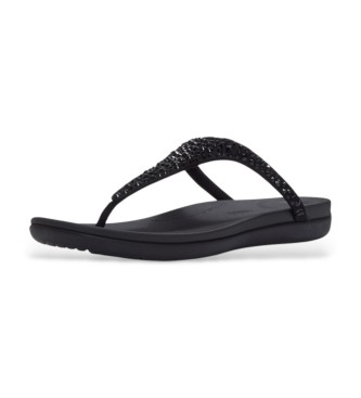 Fitflop Sandały Solay Mixed-Crystal Toe czarne
