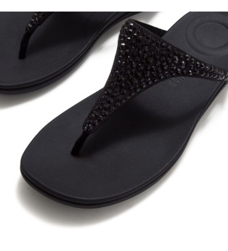 Fitflop Sandały Solay Mixed-Crystal Toe czarne