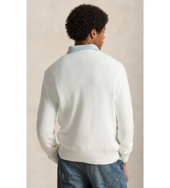Polo Ralph Lauren Bear-strikbluse hvid
