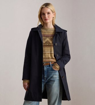 Lauren Ralph Lauren Casaco escocês de mistura de algodão marinho