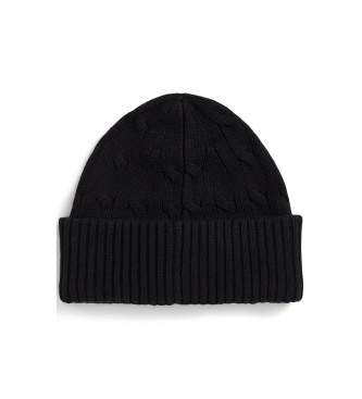 Polo Ralph Lauren Bonnet en coton à torsades noir