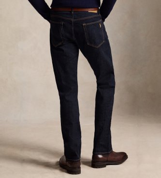 Polo Ralph Lauren Calças de ganga Hampton elásticas Straight Fit azul-marinho