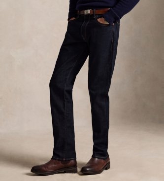 Polo Ralph Lauren Calças de ganga Hampton elásticas Straight Fit azul-marinho