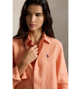 Polo Ralph Lauren Orange Classic Fit-skjorte i hør