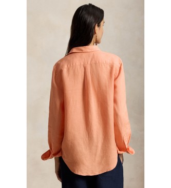Polo Ralph Lauren Orange Classic Fit-skjorte i hør