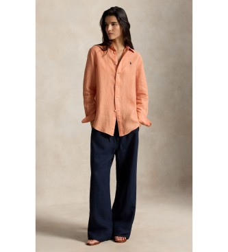 Polo Ralph Lauren Orange Classic Fit-skjorte i hør