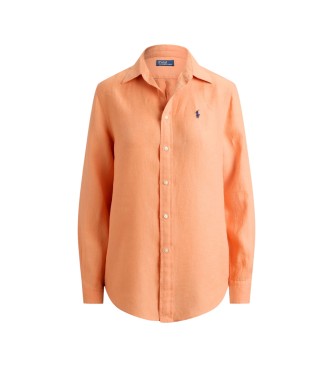Polo Ralph Lauren Orange Classic Fit-skjorte i hør
