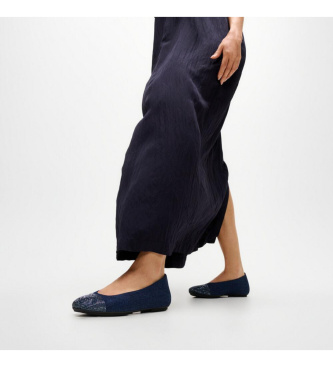 Fitflop Navy Delicato Crystal ballet flats