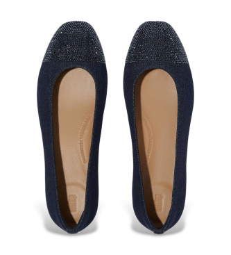 Fitflop Navy Delicato Crystal ballet flats