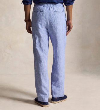 Polo Ralph Lauren Blue Lateef Linen Relaxed Fit Pants