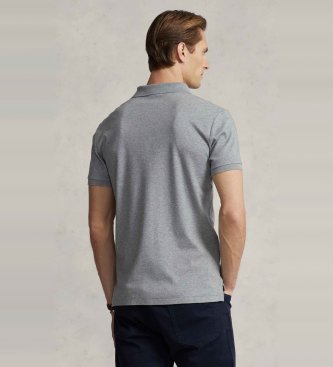 Polo Ralph Lauren Polo Custom Slim Fit de algodón suave gris