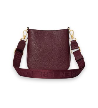 Lauren Ralph Lauren Small Cameryn crossbody bag in burgundy leather