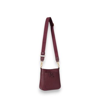Lauren Ralph Lauren Small Cameryn crossbody bag in burgundy leather
