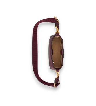 Lauren Ralph Lauren Small Cameryn crossbody bag in burgundy leather