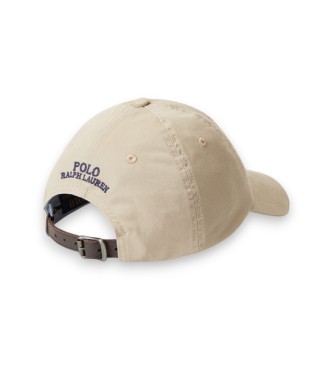 Polo Ralph Lauren Berretto in twill di cotone con cavallo beige