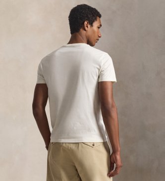 Polo Ralph Lauren T-shirt en maille Custom Slim Fit blanc