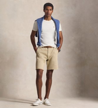 Polo Ralph Lauren T-shirt en maille Custom Slim Fit blanc