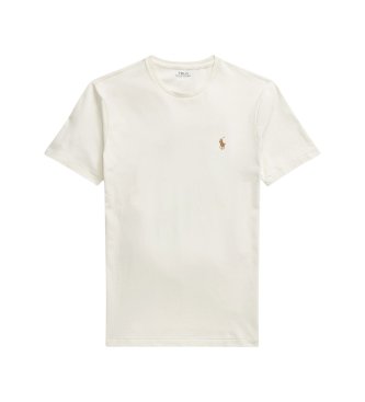 Polo Ralph Lauren T-shirt en maille Custom Slim Fit blanc