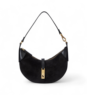 Polo Ralph Lauren Bolso de hombro Polo ID mini de ante negro