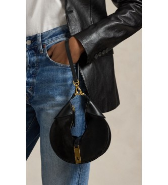 Polo Ralph Lauren Bolso de hombro Polo ID mini de ante negro