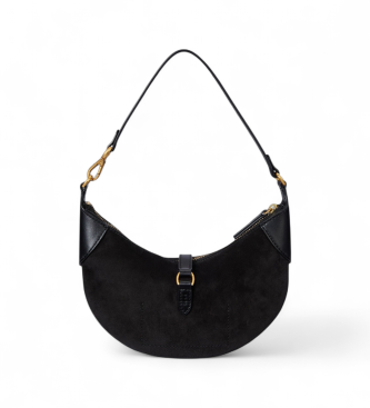 Polo Ralph Lauren Bolso de hombro Polo ID mini de ante negro