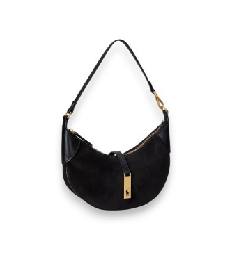 Polo Ralph Lauren Bolso de hombro Polo ID mini de ante negro