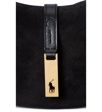 Polo Ralph Lauren Bolso de hombro Polo ID mini de ante negro