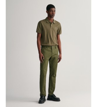 Gant Pantalones chinos Slim Fit Tech Prep verde