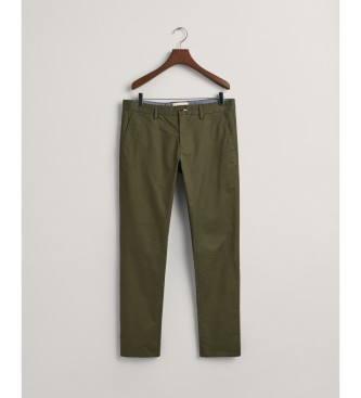Gant Pantalones chinos Slim Fit Tech Prep verde