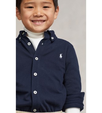 Polo Ralph Lauren Camisa de piqué de algodón ultraligero marino