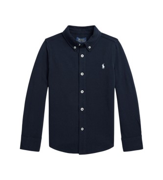 Polo Ralph Lauren Camisa de piqué de algodón ultraligero marino