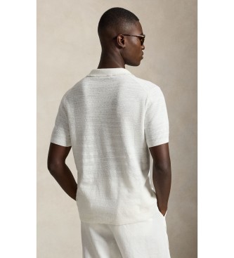 Polo Ralph Lauren Camisola de algodão e linho com textura branca