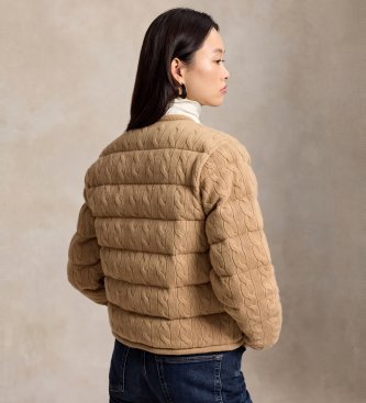 Polo Ralph Lauren Casaco de lã e caxemira com botões bege