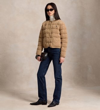 Polo Ralph Lauren Casaco de lã e caxemira com botões bege