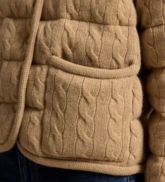 Polo Ralph Lauren Casaco de lã e caxemira com botões bege