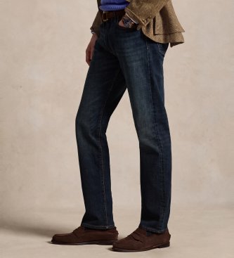 Polo Ralph Lauren Hampton stretch jeans met rechte pijpen blauw