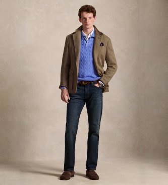 Polo Ralph Lauren Hampton stretch jeans met rechte pijpen blauw